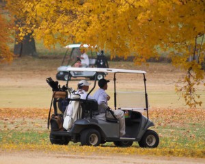 Golfing in fall